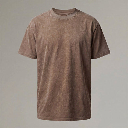 (New) Vintage Washed Oversized Tee - Brown