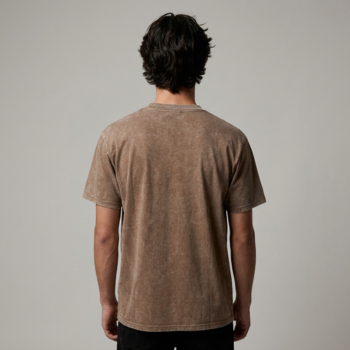 (New) Vintage Washed Oversized Tee - Brown