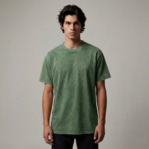 (New) Vintage Washed Oversized Tee - Green