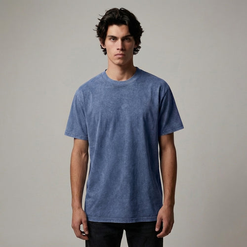 (New) Vintage Washed Oversized Tee - Blue