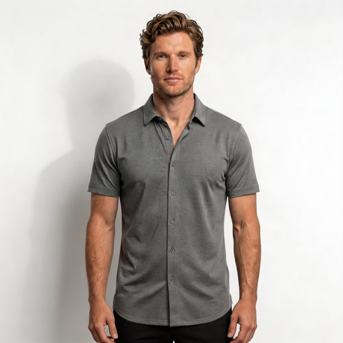 Slim Fit Stretch Short Sleeve Shirt