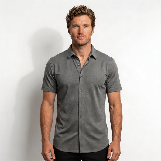 Slim Fit Stretch Short Sleeve Shirt