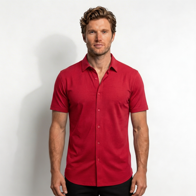 Slim Fit Stretch Short Sleeve Shirt
