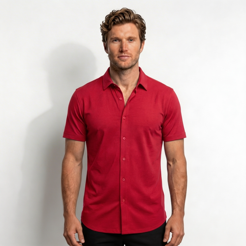 Slim Fit Stretch Short Sleeve Shirt