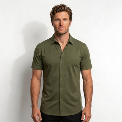 Slim Fit Stretch Short Sleeve Shirt