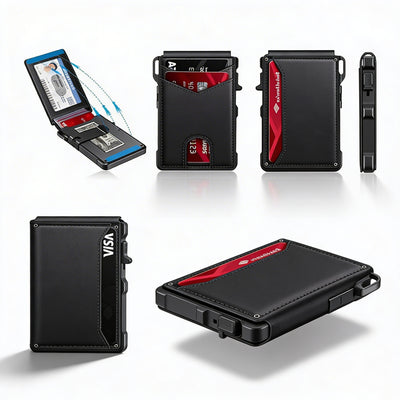 Minimalist RFID Slim Wallet with Money Clip