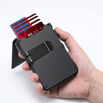 Minimalist RFID Slim Wallet with Money Clip