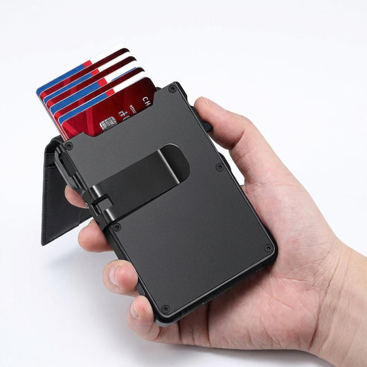 Minimalist RFID Slim Wallet with Money Clip