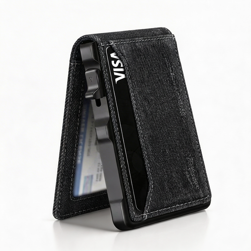 Minimalist RFID Slim Wallet with Money Clip