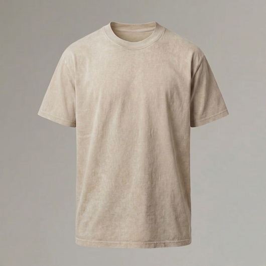 (New) Vintage Washed Oversized Tee - Beige